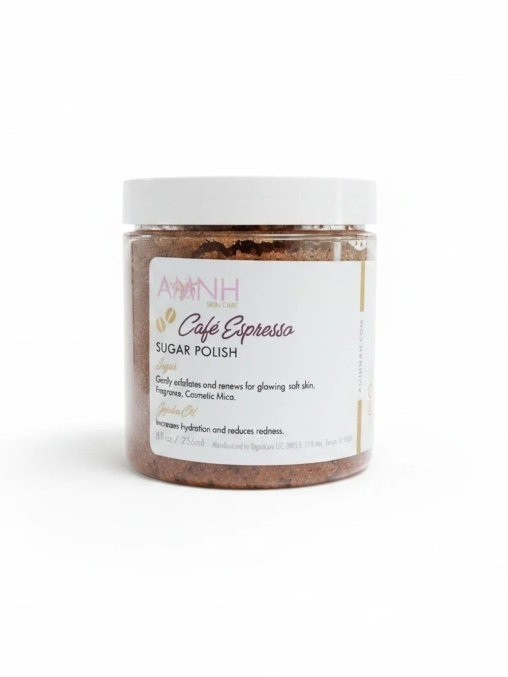 Aminnah Café Espresso Sugar Polish - Exfoliating Body Scrub